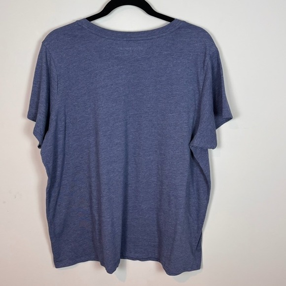 Lucky Brand Womens Blue Butterfly Graphic Print Short Sleeve Tee Size 1X boho - Picture 4 of 7